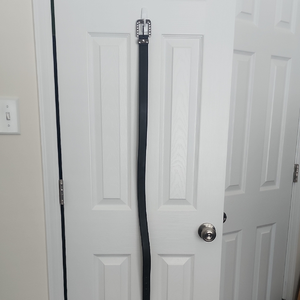 Relic Black Belt with Silver Buckle